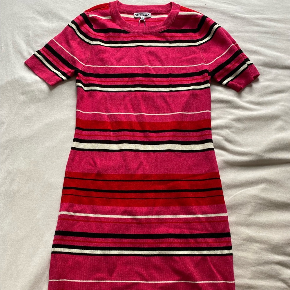 Striped sweater dress